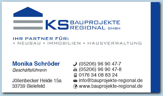 KS Bauprojekte Regional GmbH - Ihr Partner für Neubau und Immobilien und Hausverwaltung in Bielefeld